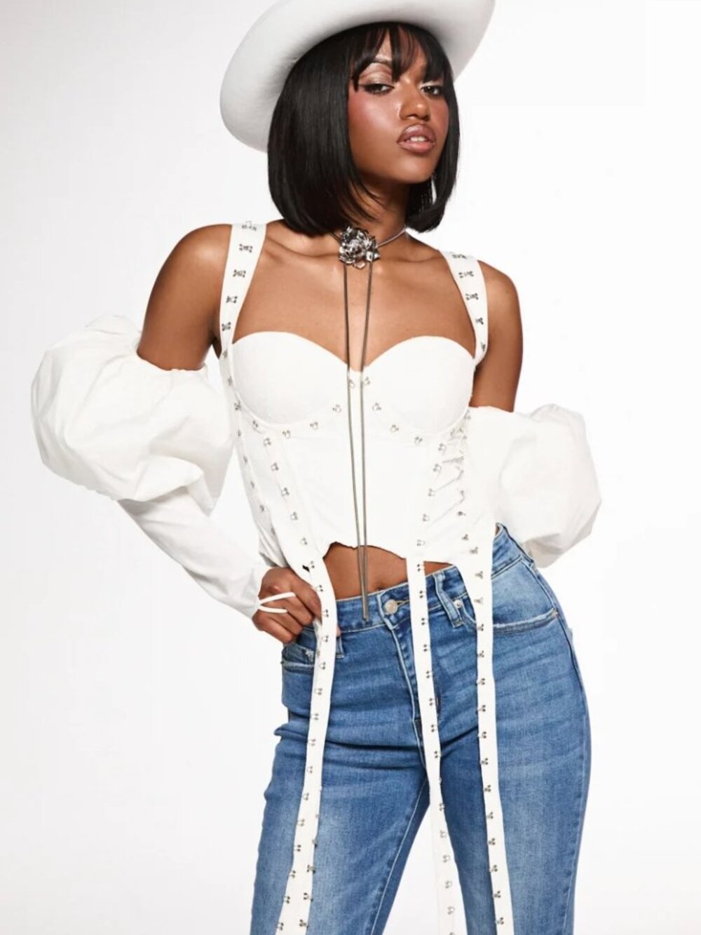 AKIRA DONT THINK ABOUT IT LACE CORSET